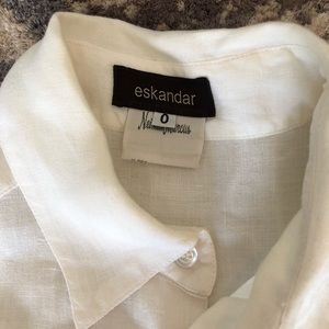 Eskandar white linen blouse